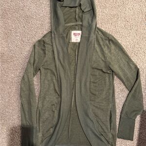 Mossimo Olive Green Open Cardigan